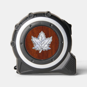 Chrome Like Maple Leaf on Mahogany Print 1