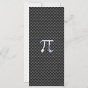 Chrome Like Pi Symbol on Carbon Fibre Print