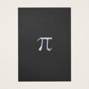 Chrome Like Pi Symbol on Carbon Fibre Print