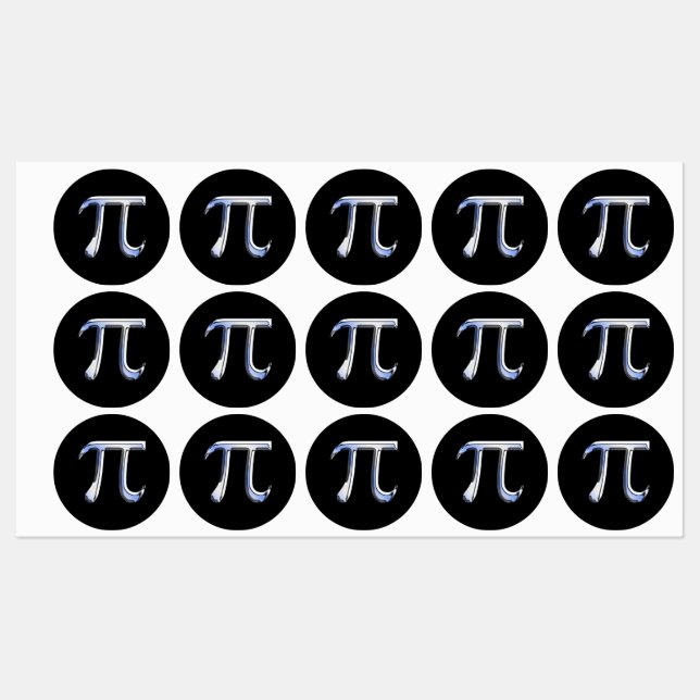 Chrome Like Pi Symbol Print (Sheet)