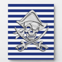Chrome Like Pirate on Navy Stripes
