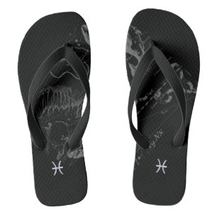 Chrome like Pisces Zodiac Sign on Hevelius Jandals