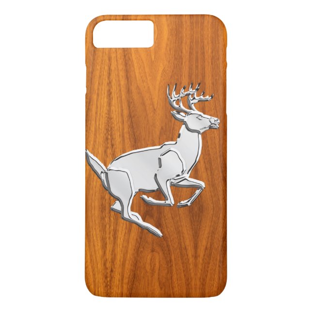 Chrome Like Running Deer on Fine Teak Print Case-Mate iPhone Case (Back)