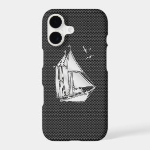 Chrome Like Sail boat on Carbon Fibre