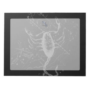Chrome like Scorpio Zodiac Sign on Hevelius 1690 Notepad