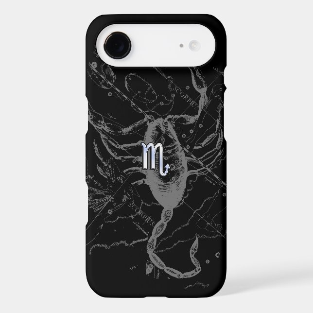 Chrome like Scorpio Zodiac Sign on Hevelius Case-Mate iPhone Case (Back)