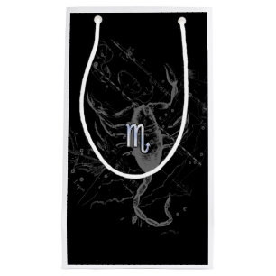 Chrome like Scorpio Zodiac Sign on Hevelius Decor Small Gift Bag