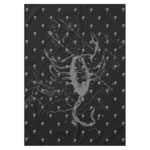 Chrome like Scorpio Zodiac Sign on Hevelius Decor Tablecloth