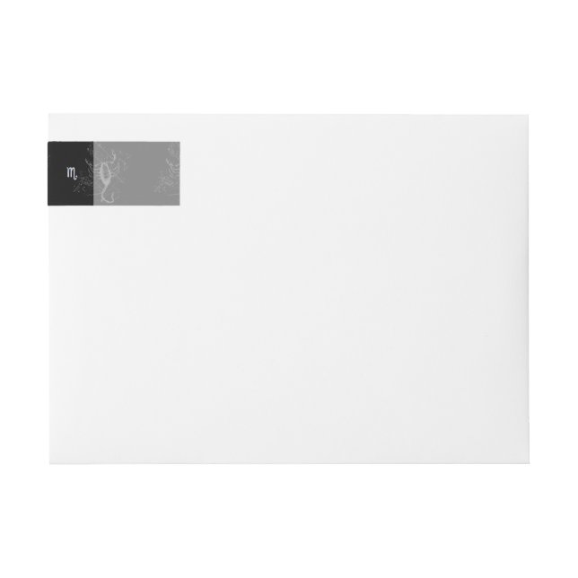 Chrome like Scorpio Zodiac Sign on Hevelius Wrap Around Label (Front)