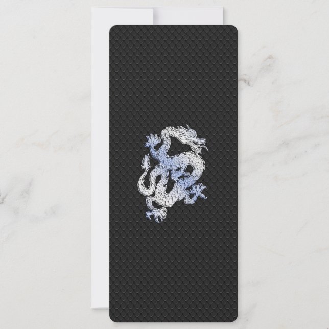 Chrome like silver Dragon Black Snake Skin style (Front)