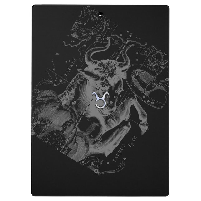 Chrome like Taurus Sign on Hevelius Clipboard (Back)