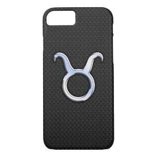 Chrome Like Taurus Zodiac Sign Applique Case-Mate iPhone Case