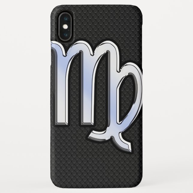 Chrome Like Virgo Zodiac Sign on snake skin Case-Mate iPhone Case (Back)