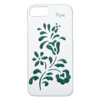 Chrome Look Floral iPhone 7 Case