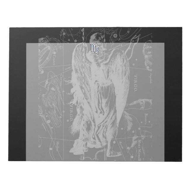 Chrome looks Virgo Zodiac Sign on Hevelius Notepad (Front)
