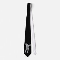 Chrome Man Bodybuilder Pose Necktie