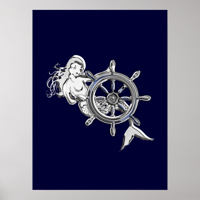Chrome Mermaid Poster (Front)