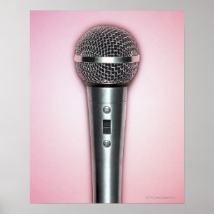 Chrome Microphone Poster