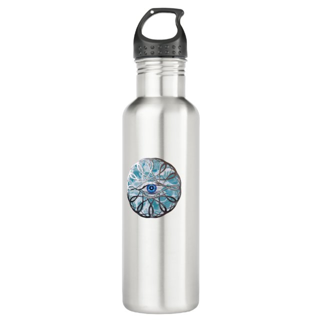 Chrome Mystical Eye Design 710 Ml Water Bottle (Front)