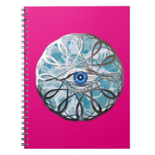 Chrome Mystical Eye Design Notebook