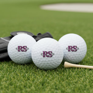 Chrome Orbit Monogram Initials Any Colour ID1331 Golf Balls