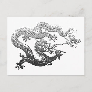 Chrome Paint Dragon Postcard