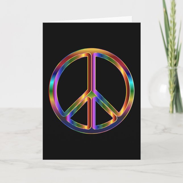 Chrome Peace Sign Card (Front)