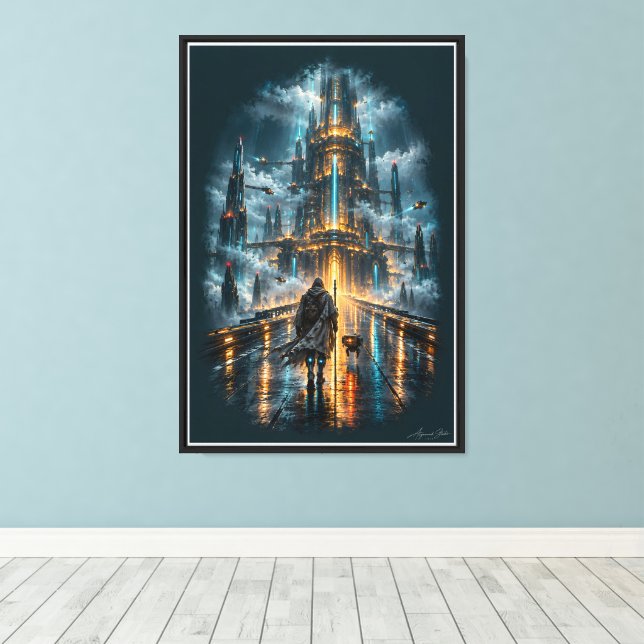 Chrome Pilgrim Canvas Print (Insitu(Wood Floor))