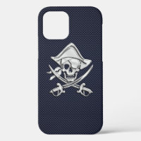 Chrome Pirate on Carbon Fibre Print