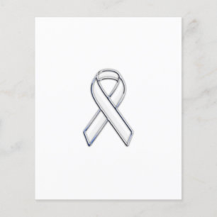 Chrome Print Belted White Ribbon Awareness Flyer