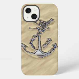 Chrome Rope Anchor in the Sand Decor iPhone 13 Case