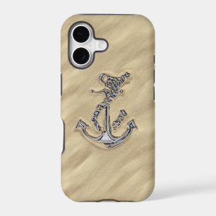 Chrome Rope Anchor on the Beach Decor