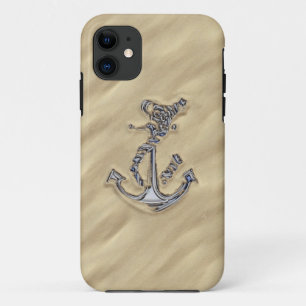 Chrome Rope Anchor on the Beach Decor Case-Mate iPhone Case