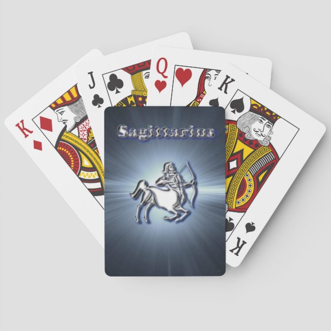 Chrome Sagittarius Playing Cards (Back)