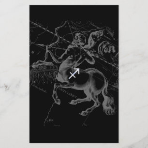 Chrome Sagittarius Zodiac Sign Hevelius circa 1690 Stationery