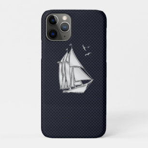 Chrome Sailboat on Carbon Fibre Print  Case-Mate iPhone Case
