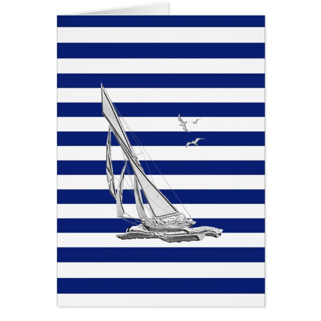 Chrome Sailing on Nautical Stripes (Front)