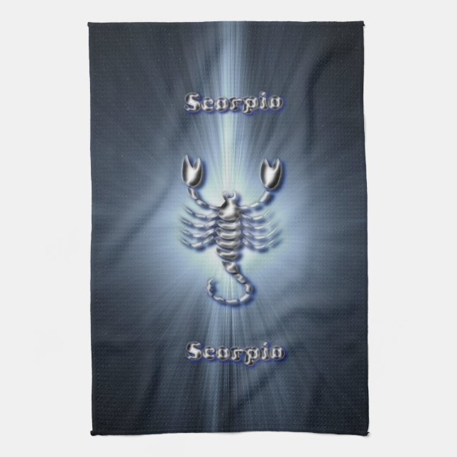 Chrome Scorpio Tea Towel (Vertical)
