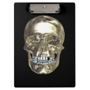 Chrome Skull Clipboard