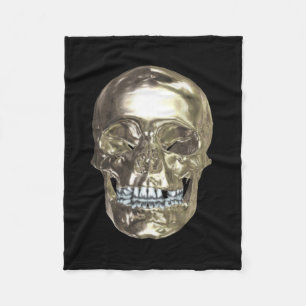 Chrome Skull Fleece Blanket
