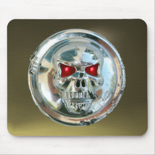 CHROME SKULL , Grey Agate Mouse Pad
