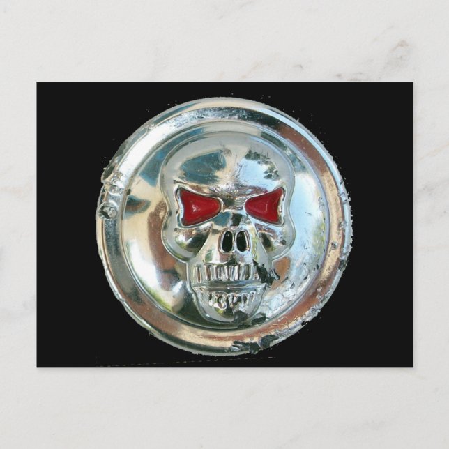 CHROME SKULL POSTCARD (Front)