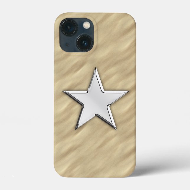 Chrome Star on Sandy Beach Print Case-Mate iPhone Case (Back)