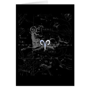 Chrome Style Aries Zodiac Sign on Hevelius