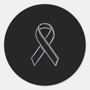 Black Ribbon with Dove Awareness Sticker | Zazzle