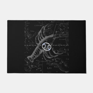 Chrome Style Cancer Zodiac Sign on Hevelius 1690 Doormat