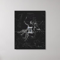 Chrome Style Gemini Zodiac Sign on Hevelius