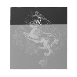 Chrome Style Leo Zodiac Map Hevelius 1690 Notepad