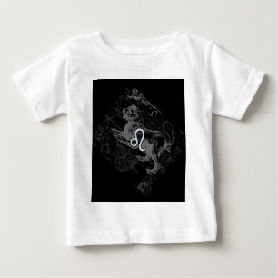 Chrome Style Leo Zodiac Sign on Hevelius Baby T-Shirt