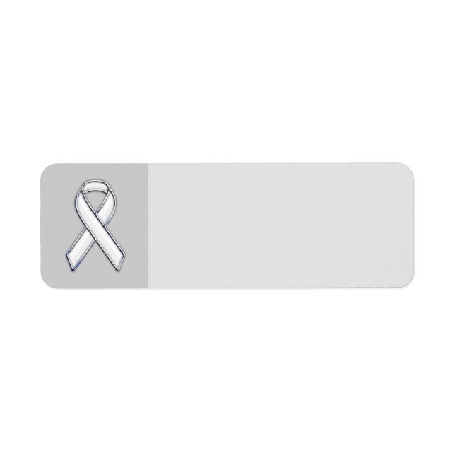 Chrome Style White Ribbon Awareness (Front)